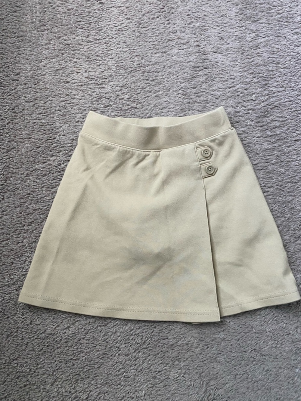 Girls Cat & Jack Cream A-Line Skirt with Button Accent